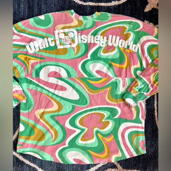 Disney Pink and Green Swirl Women's Spirit Jersey - Picture 4 of 10